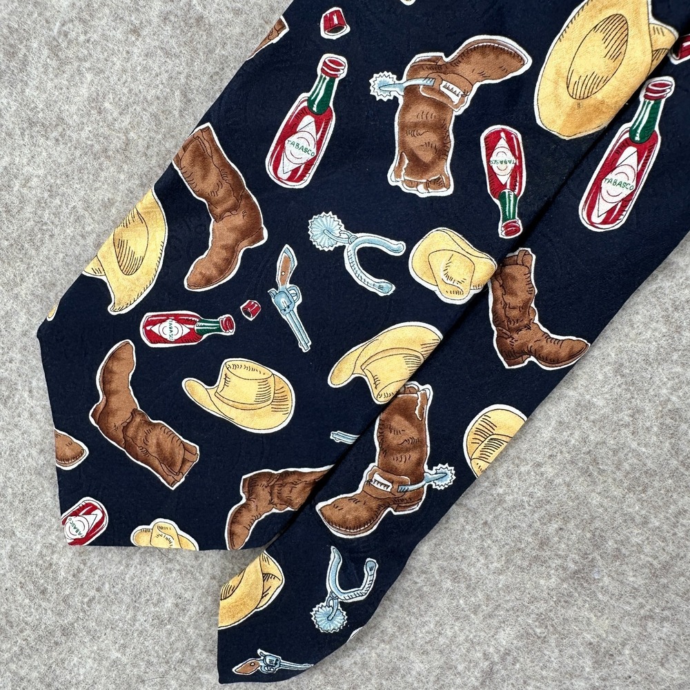 Roper Tabasco Necktie Novelty Made In The USA Rodeo Cowboys Classic Size Western